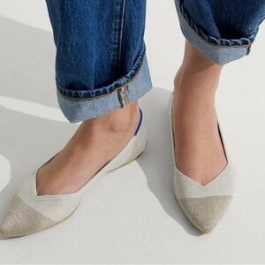 New in box Rothy's The Point in Diamond Metallic sizes 6.5, 7